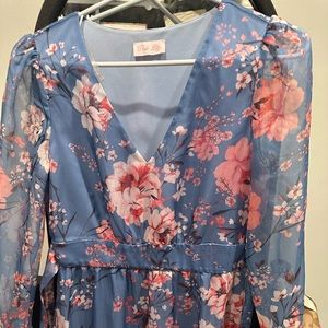 Pink Lily Floral Dress